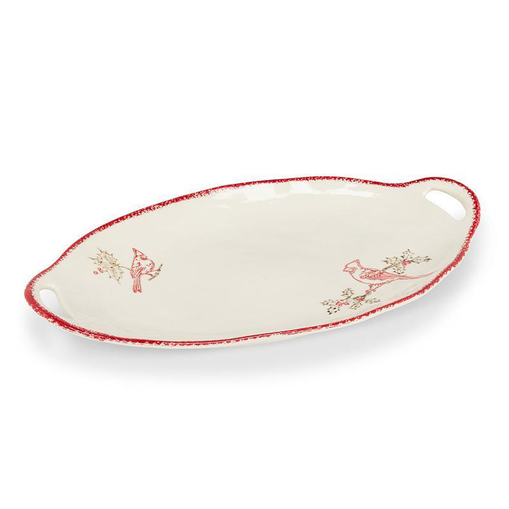 Cardinal Stamp Oval Platter