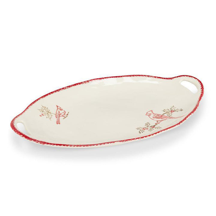 Cardinal Stamp Oval Platter