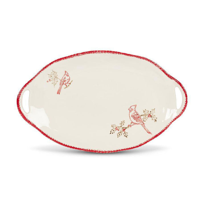 Cardinal Stamp Oval Platter
