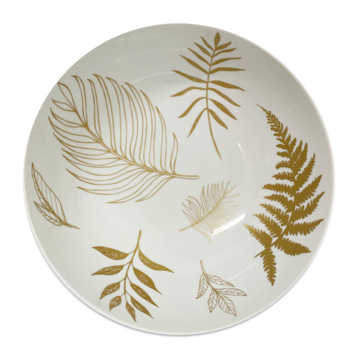 Gold Leaf Serving Bowl