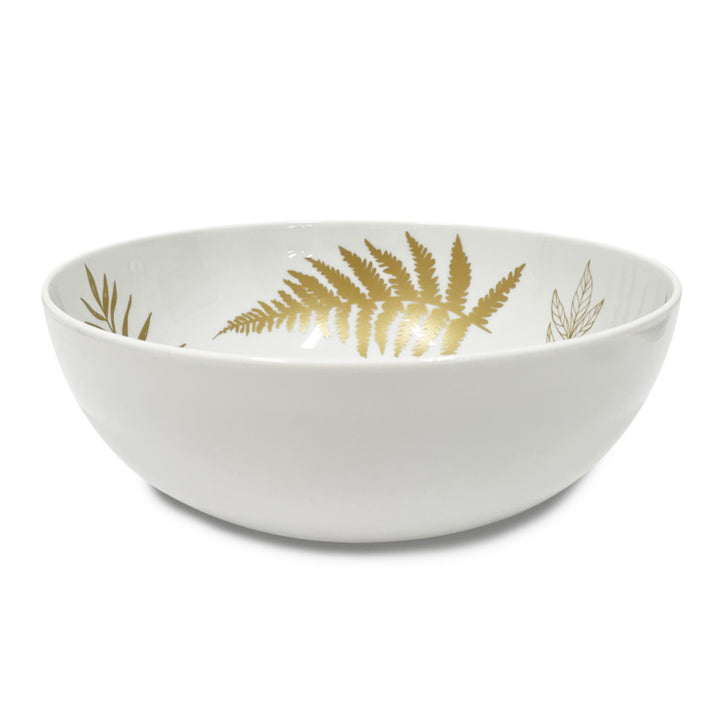 Gold Leaf Serving Bowl
