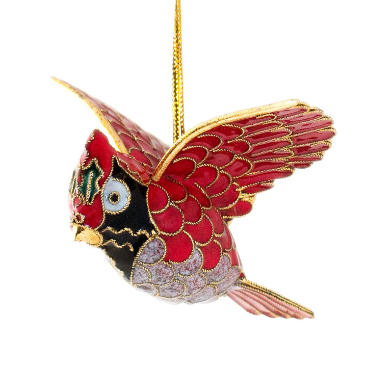 Cloisonne Cardinal Ornament