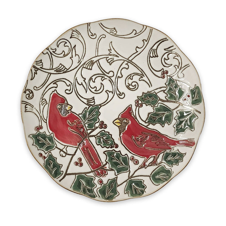 Gilded Cardinal Lunch Plate - Assorted