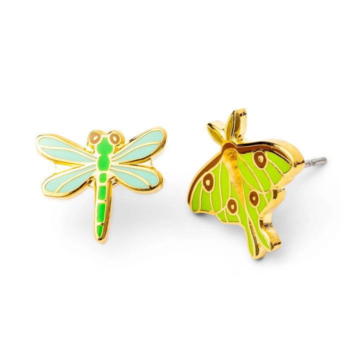 Luna Moth & Dragonfly Earrings