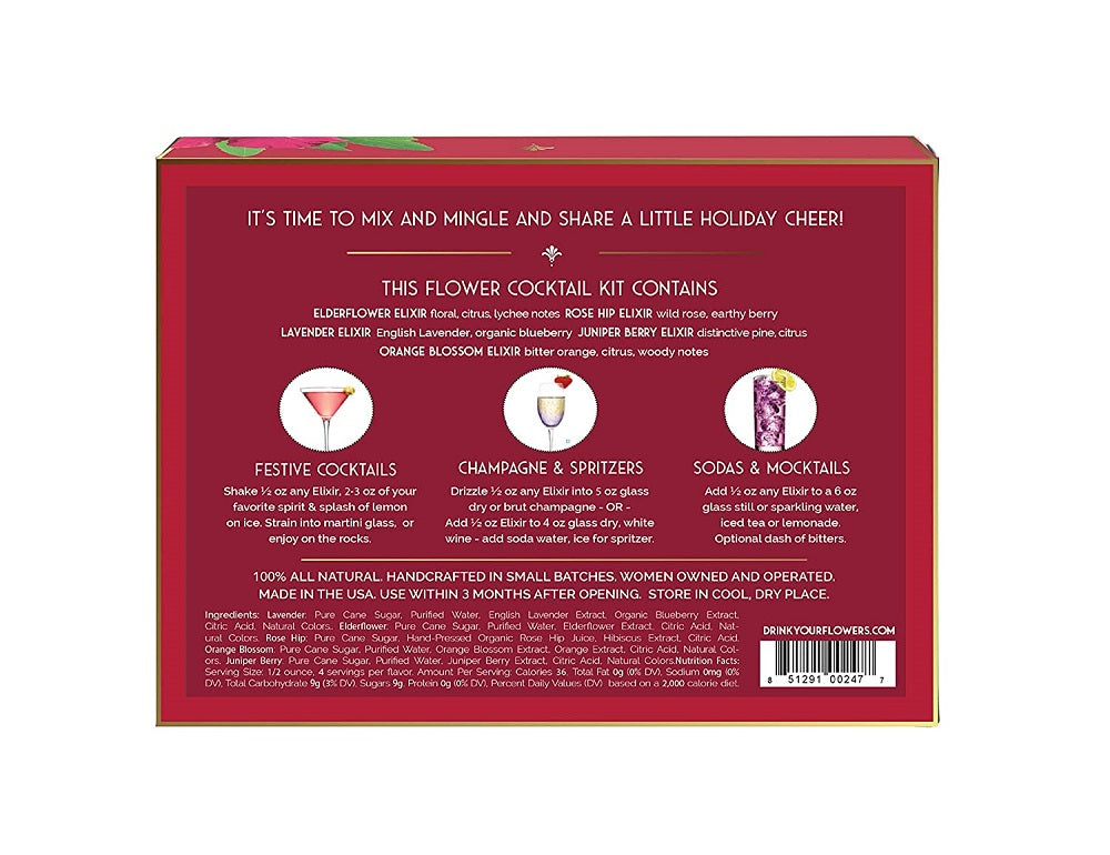 Flower Cocktail Syrups Kit  Back