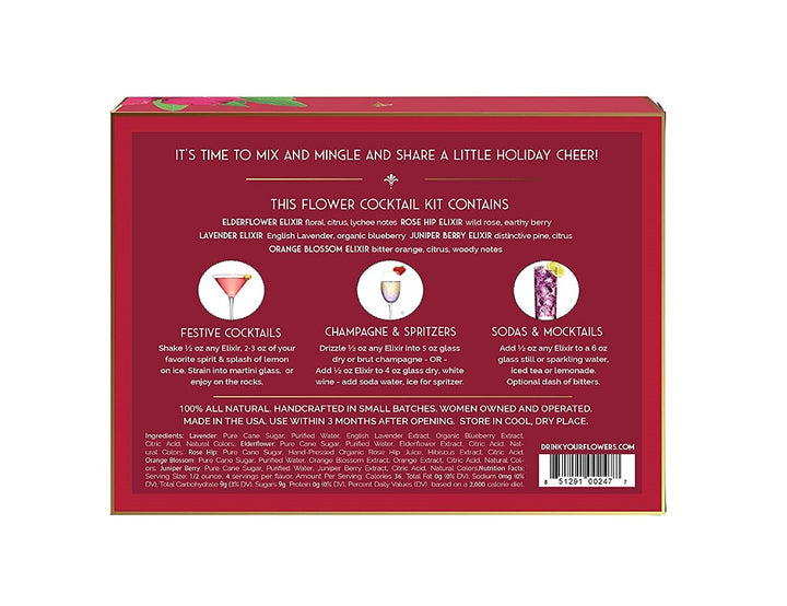 Flower Cocktail Syrups Kit  Back