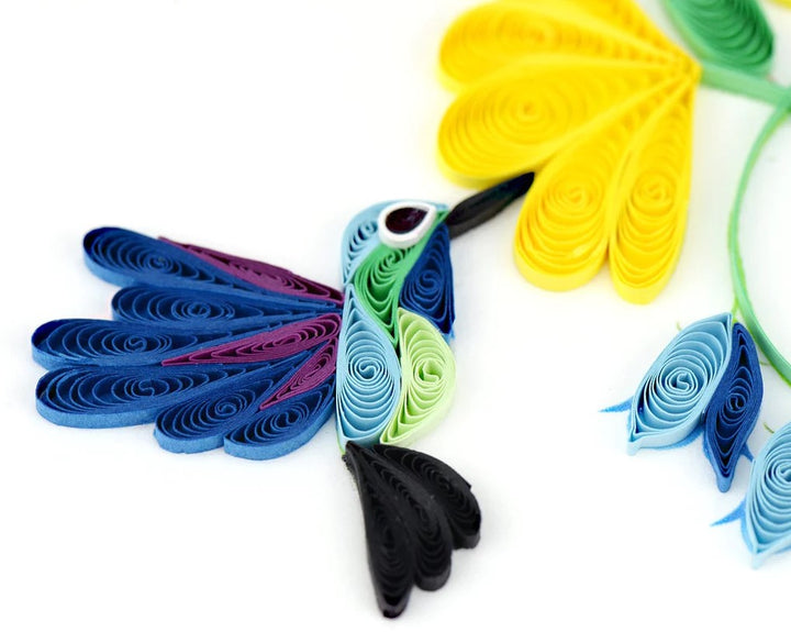 Quilled Birthday Hummingbird Greeting Card