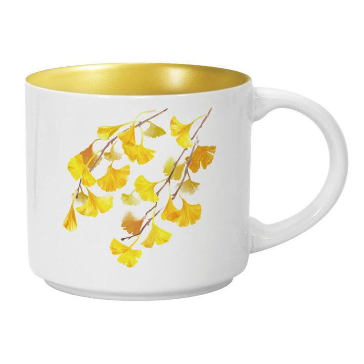 MBG Golden Ginkgo Leaf 14oz Mug
