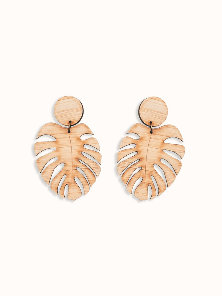 Monstera Statement Earrings