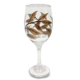 Gold Leaf Wine Glass