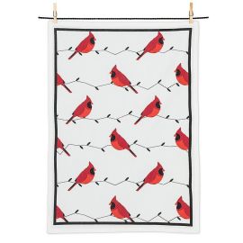 Cardinals All Over Tea Towel