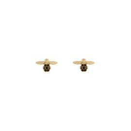 Bee Post Earrings w/Stones
